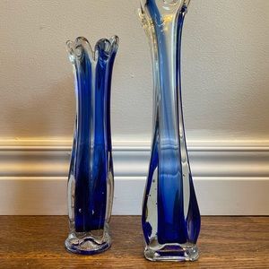 Mid-century modern 1960 swung vases.